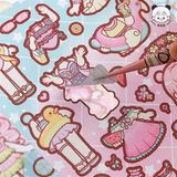  Sticker stylist bé đi biển Telado 