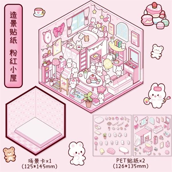  Sticker góc phòng 3/4 cửa hàng 