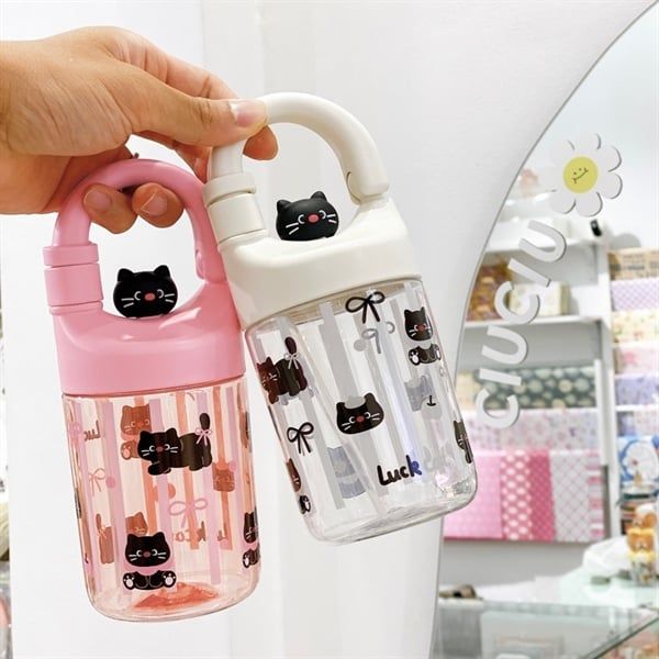  Bình quai xách mèo đen 500ml 