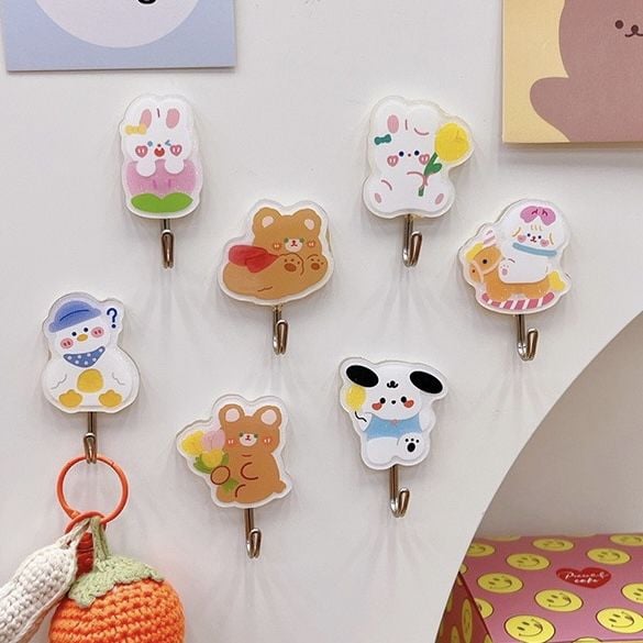  Móc treo nhựa bóng thú dễ thương 