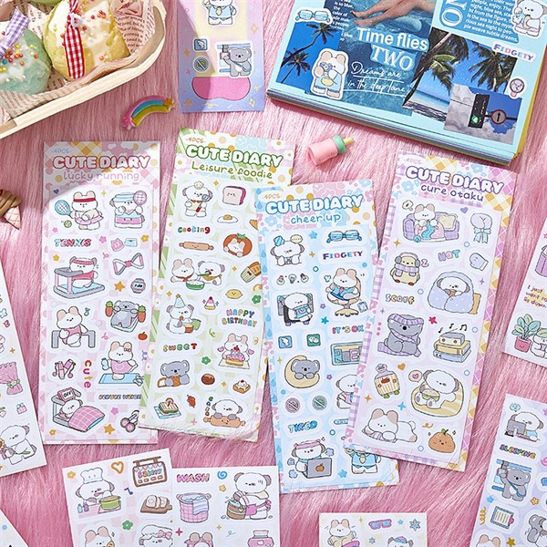 CUTE STATIONERY STICKERS SET