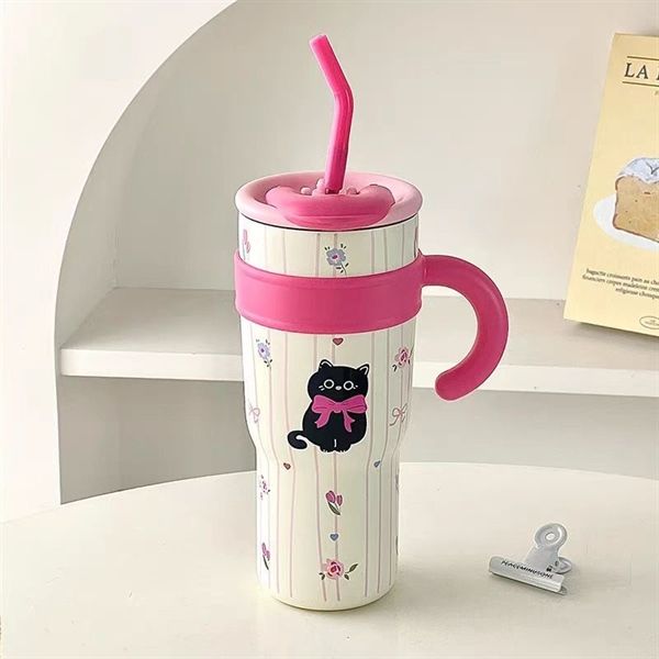  Cốc giữ nhiệt big size mèo đen 1200ml 