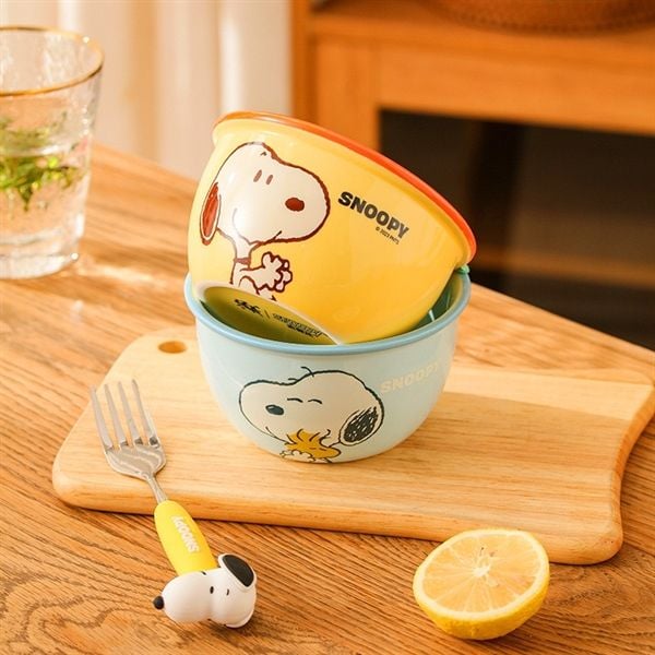  Bát sứ Snoopy viền màu 11.7cm 
