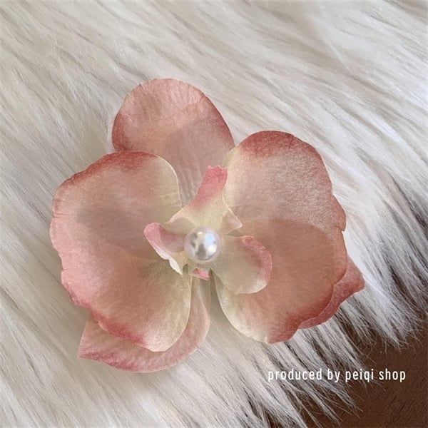 Kẹp tóc hoa lan đính ngọc 