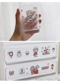  Sticker chống nước bé gái gấu & thỏ 