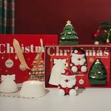  Set 3 nến thơm Giáng Sinh hộp quà đỏ 