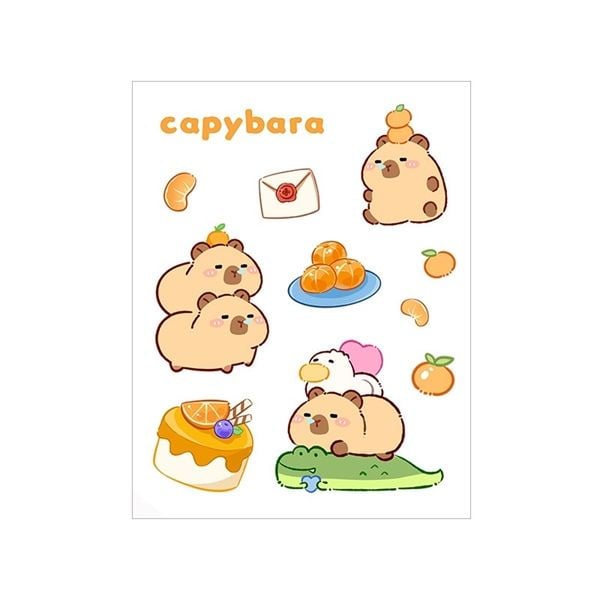  Sticker Capybara mini 10cm 