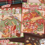  Sticker góc phòng 3/4 Giáng Sinh DIY 