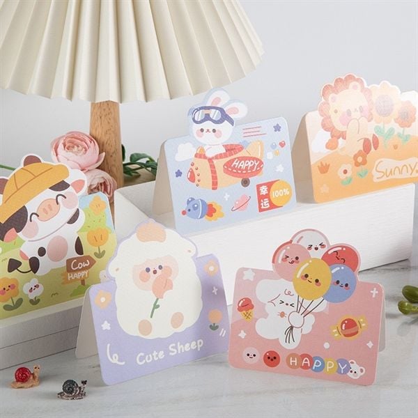  Thiệp gập thú dễ thương nhô lên 