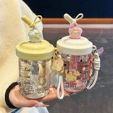  Cốc ống hút xoáy hoa 580ml 