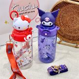  Bình nước Sanrio trong đầu chibi 650ml 