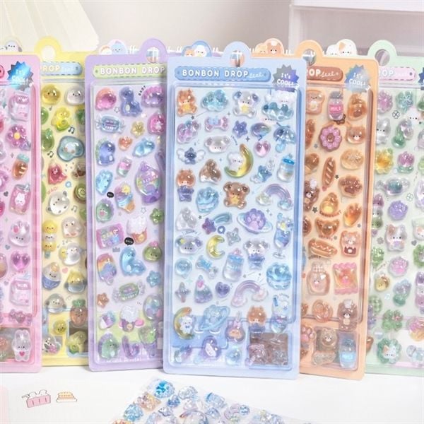  Sticker nổi giọt nước Bonbon Drop 