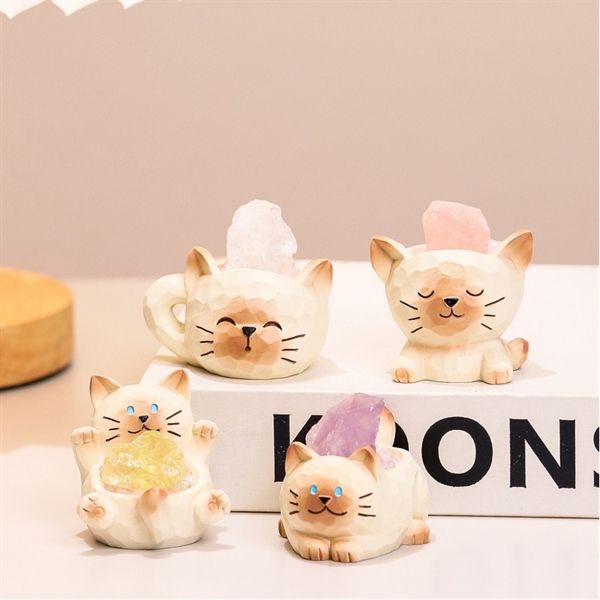  Mô hình mèo mun chậu mini 