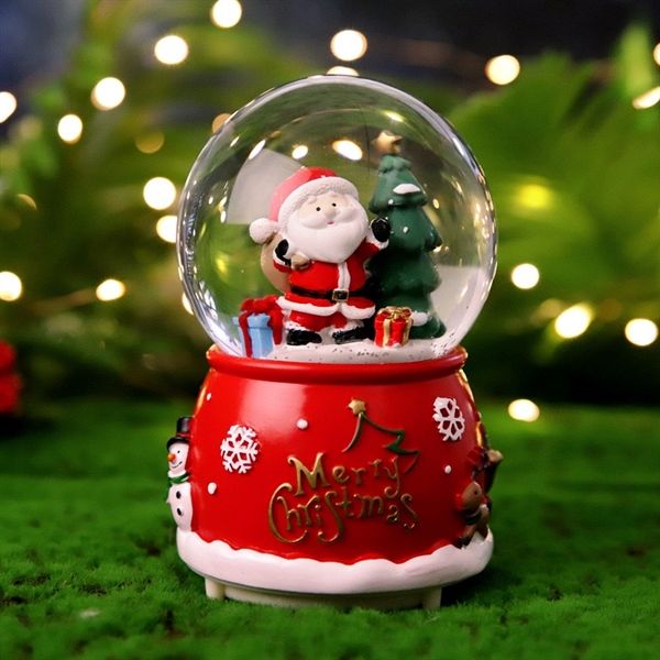  Quả cầu tuyết phát nhạc - Cầm túi quà 