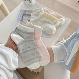  Tất Xieohesi gân hoạ tiết 