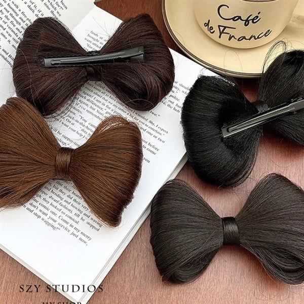  Kẹp tóc giả buộc nơ 
