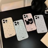  Ốp popsocket mèo đen chấm bi 