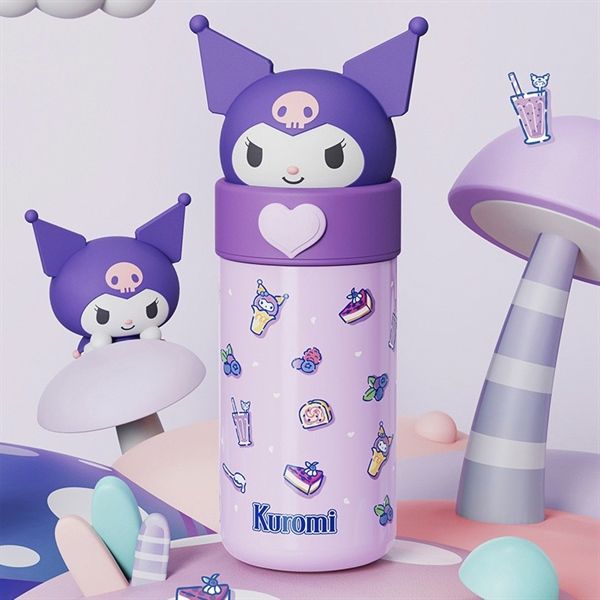  Bình giữ nhiệt Sanrio đầu silicon 350ml 