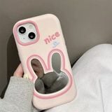  Ốp silicon thỏ nice có gương 