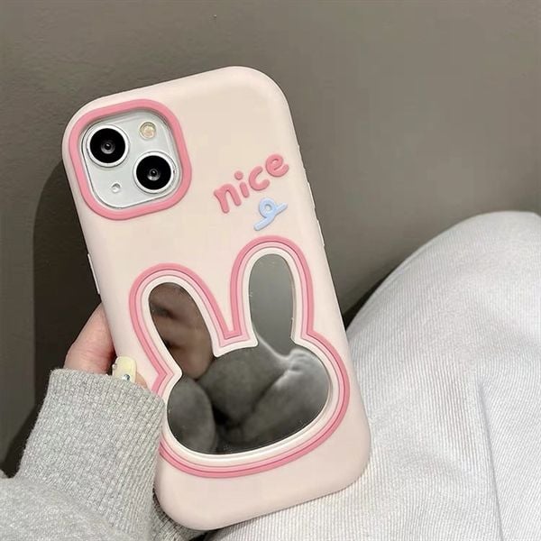  Ốp silicon thỏ nice có gương 