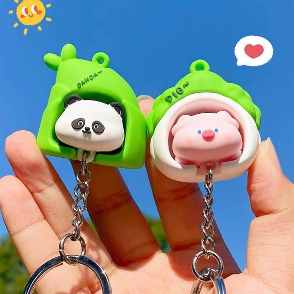  Móc khoá thú nằm chuồng 