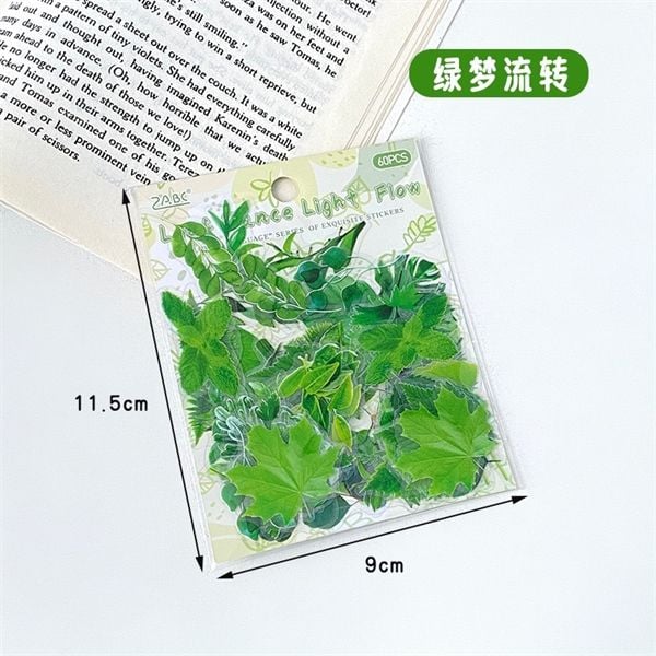  Sticker hoa lá ABC 60 miếng 
