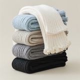  Tất Mihimihi ống đồng không bàn chân gân dọc 