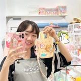  Túi silicon charm Butter Bear đeo chéo 