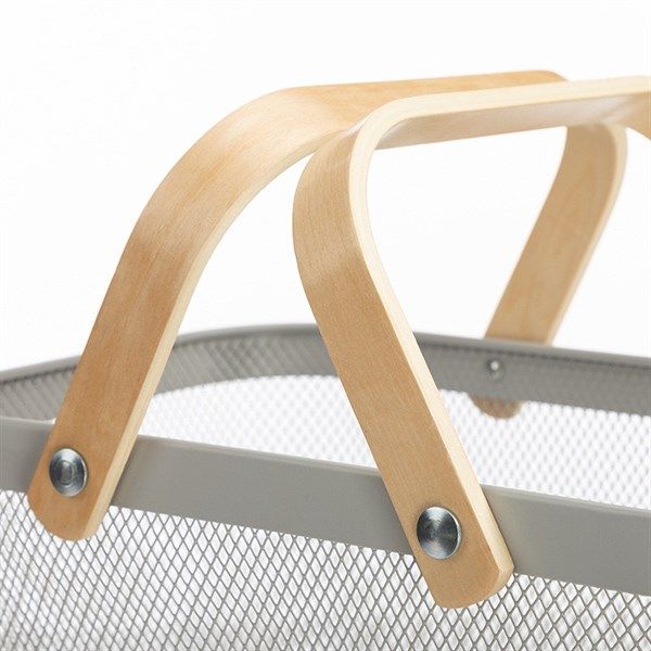  Giỏ sắt quai gỗ 40x25x18cm 