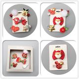  Set kẹp tóc Giáng Sinh tone đỏ 