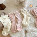  Tất The Tealife bông tone trắng hồng 