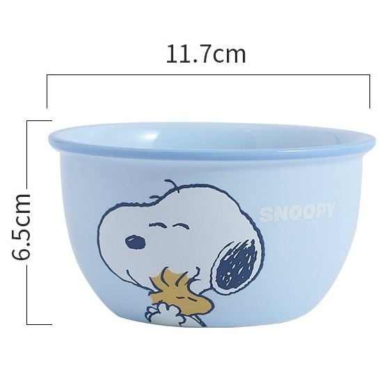  Bát sứ Snoopy viền màu 11.7cm 