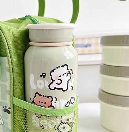  Túi đựng cơm giữ nhiệt panda xanh lá 