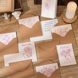  Thiệp hoa vẽ đơn sắc 