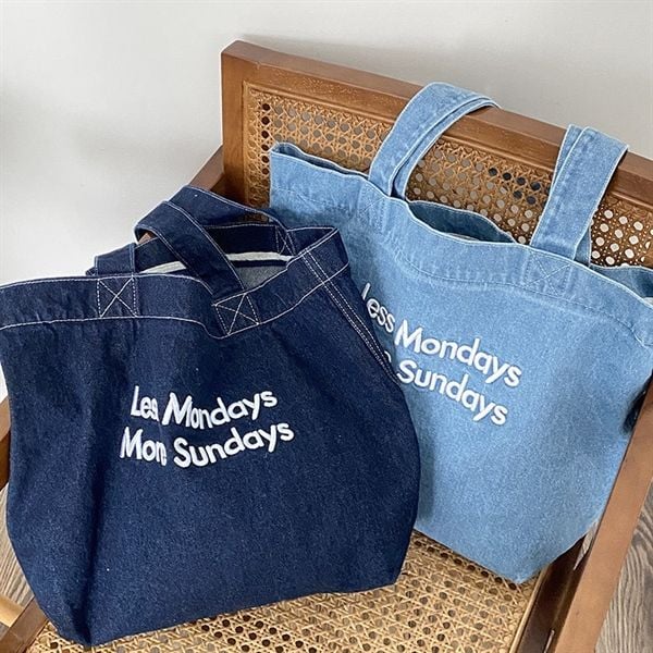  Túi jean Less Mondays More Sundays 