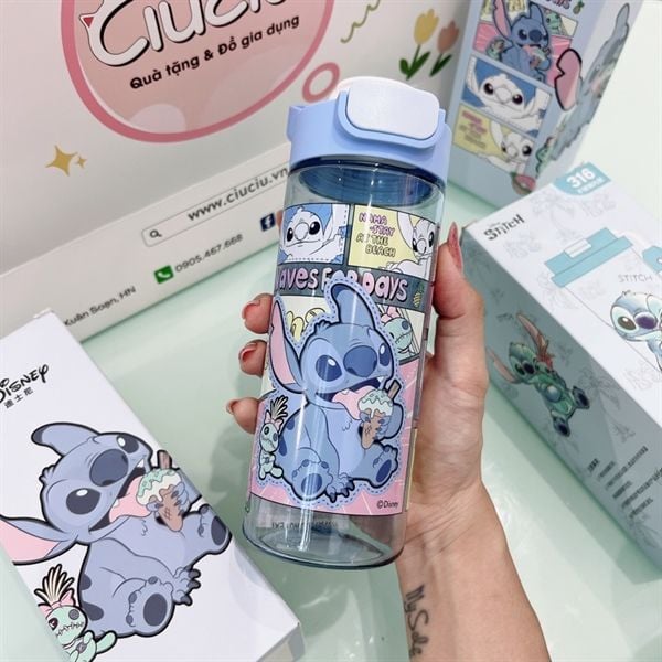  Bình nước Stitch ăn kem 530ml 