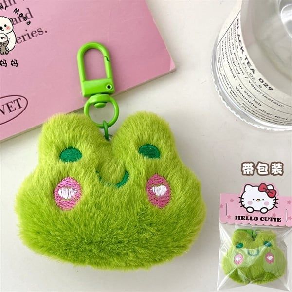  Móc khoá ếch bông đầu chibi 