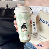  Cốc giữ nhiệt Coffee 500ml - Mèo caro 