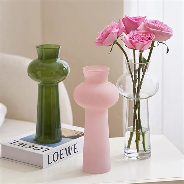  Lọ hoa thuỷ tinh cổ bầu đế cao 29cm 