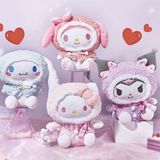  Gấu bông Sanrio áo lông xù 25cm 