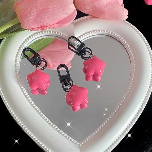  Móc khoá mini sao béo hồng 