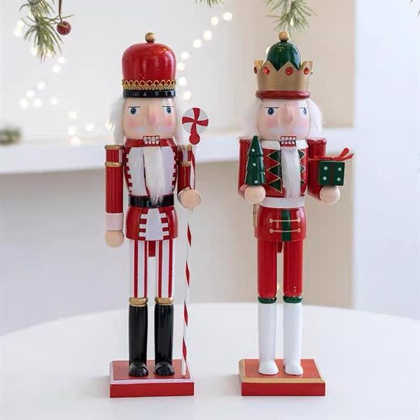  Người gỗ decor Giáng Sinh 38cm - Gậy kẹo dài 