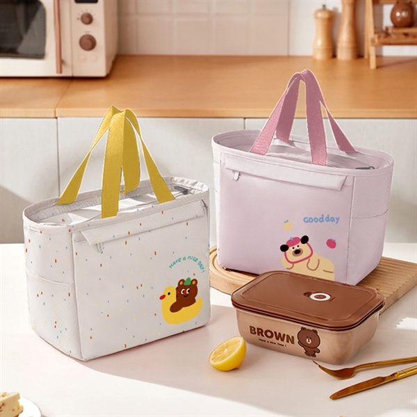  Túi đựng cơm giữ nhiệt gấu 23x20cm 