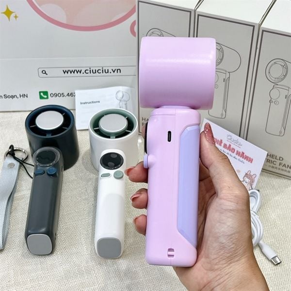  Quạt sò lạnh 100 nấc gió 3000mAh 