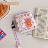  Túi vuông kéo khoá + dây vải 