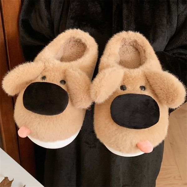  Dép bông cún lè lưỡi 