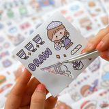  Box sticker 100 tờ bé gái gấu 