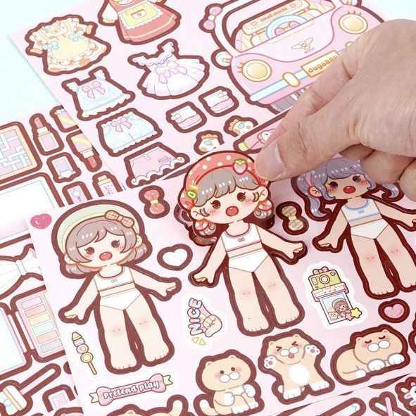  Box sổ + background ghép hình DIY Small Mochi + dụng cụ 