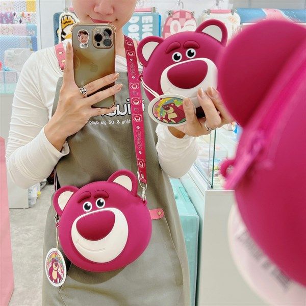  Túi silicon gấu Lotso tròn 