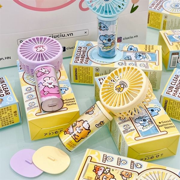  Quạt tay cầm hình thú dễ thương 500mAh 